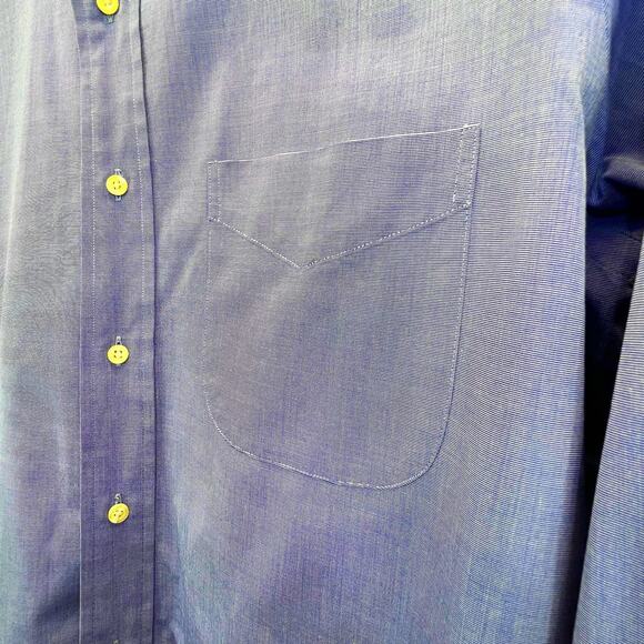Brooks Brothers Mens Dress Shirt Blue Size 15 Sleeve 32 Button Up Cuff Sleeve - Picture 7 of 8